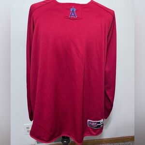 Los‎ Angeles Angels Rawlings Red Pullover Sz X-Large Anaheim